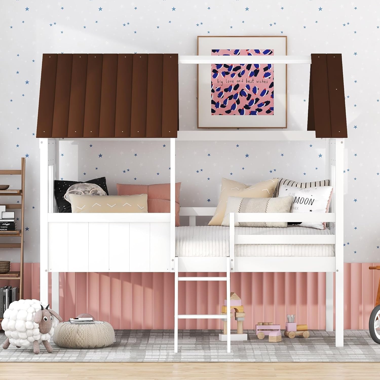 Wood House Loft Bed